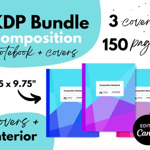 KDP Composition Notebook ⋆ Cover and Interior Bundle ⋆ Canva Template