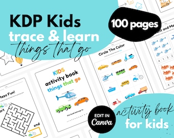 KDP Kids Interior ⋆ Tracing Activity Book ⋆ Things That Go