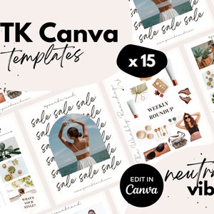LTK Canva Template ⋆ Neutral Vibes ⋆ 15 LTK Posts