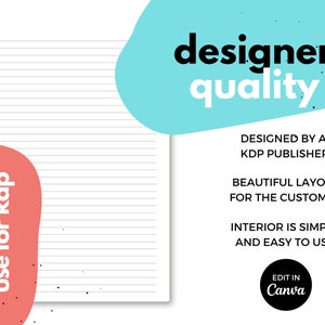 KDP Lined Journal Interior ⋆ Canva Template ⋆ 6x9 - Etsy