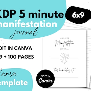 KDP Interior Manifestation Journal ⋆ Canva Template ⋆ 6x9