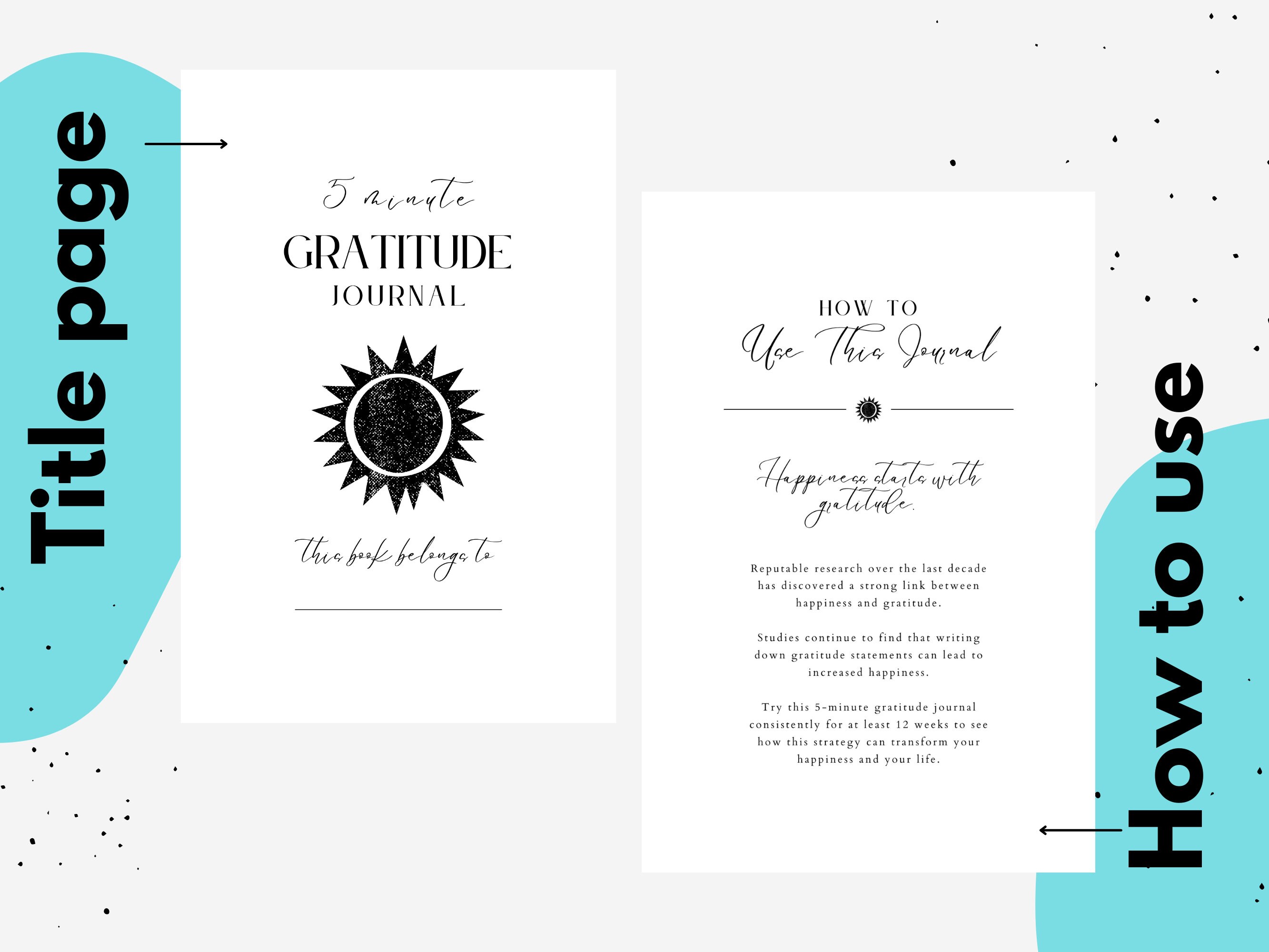 KDP Gratitude Journal Canva Template 6x9 - Etsy