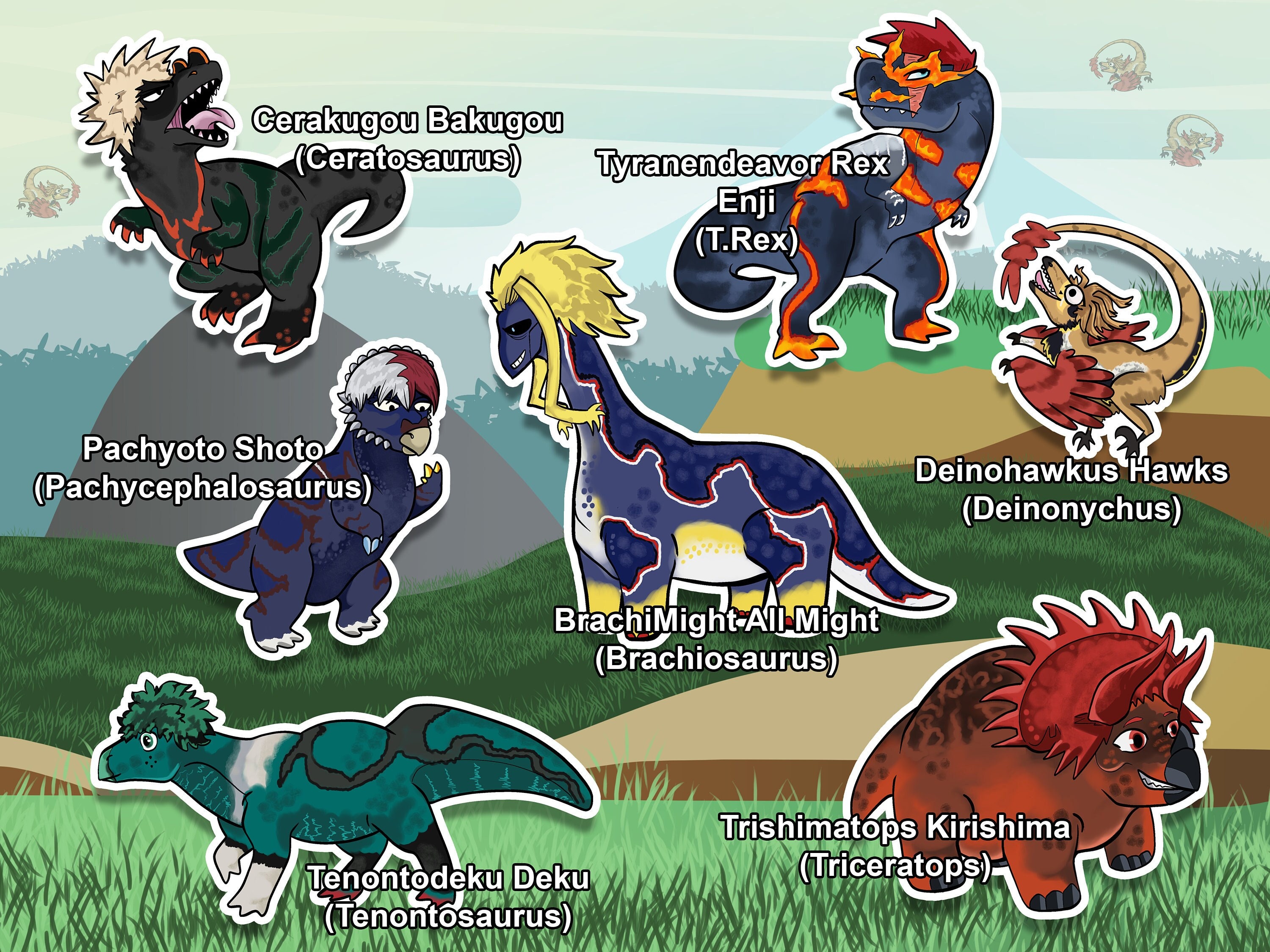 My Dinosaur Hero Stickers MHA BNHA Deku Bakugou Etsy Singapore My Dinosaur Hero Stickers MHA BNHA Deku Bakugou Etsy Singapore