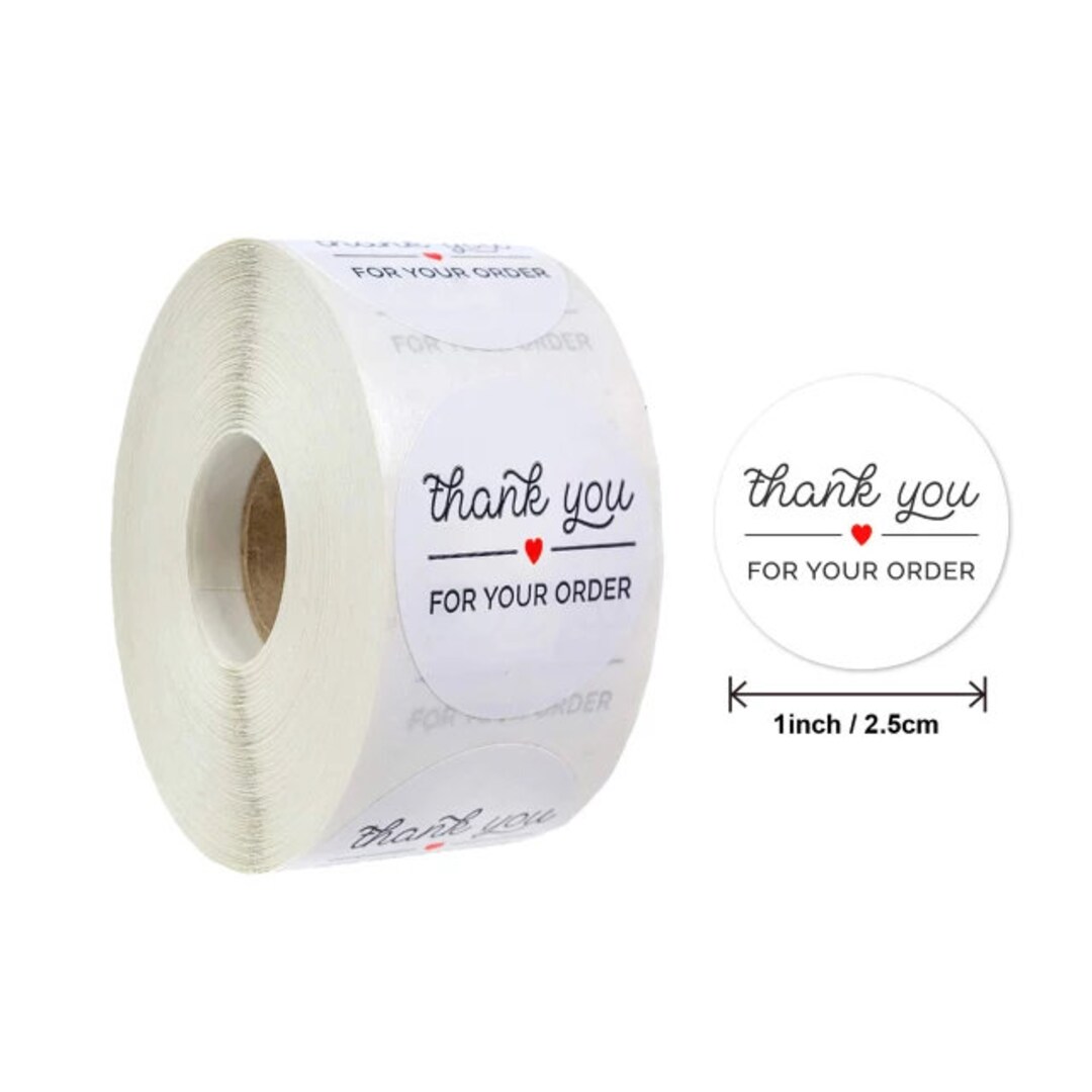 100 Thank You Stickers Labels for Your Order Thank You for - Etsy