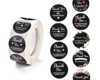 100 Thank You Stickers - Small Business Packaging Labels
