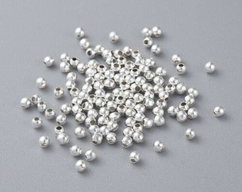 100 Silver Spacer Beads for Jewellery Making 2mm/3mm/4mm/6mm