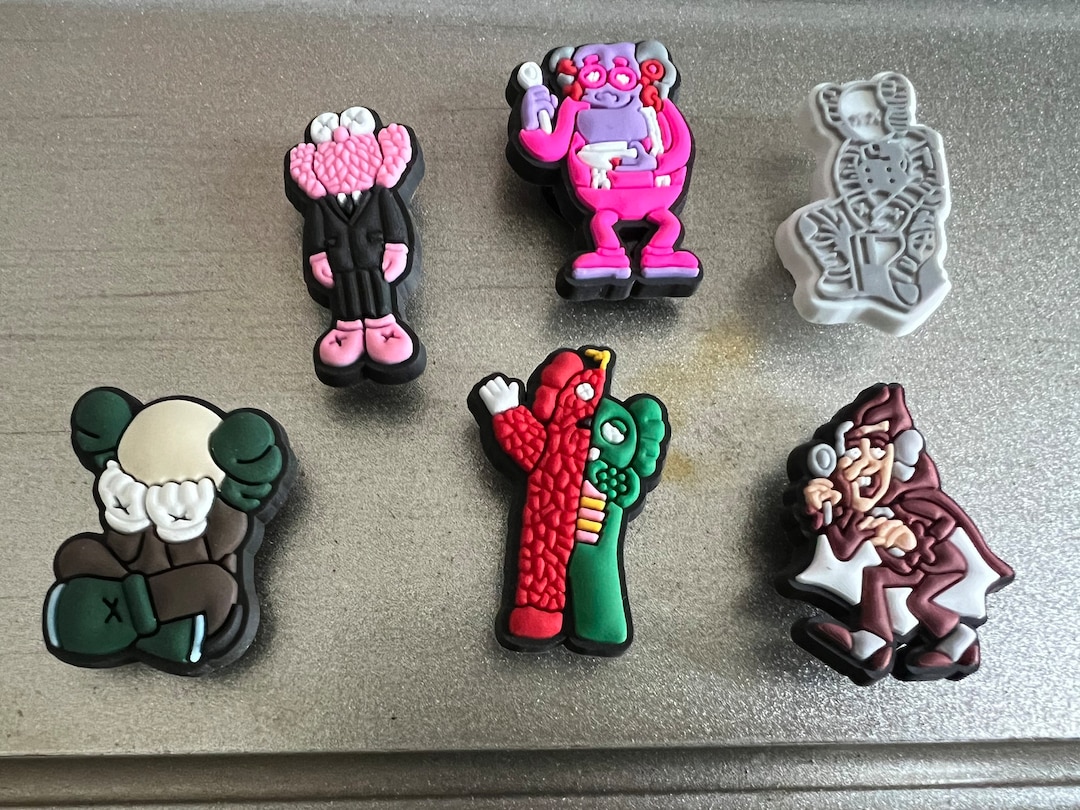 Croc Charms 6pk, Kaws Art Charms, New Croc Charms , Fashion