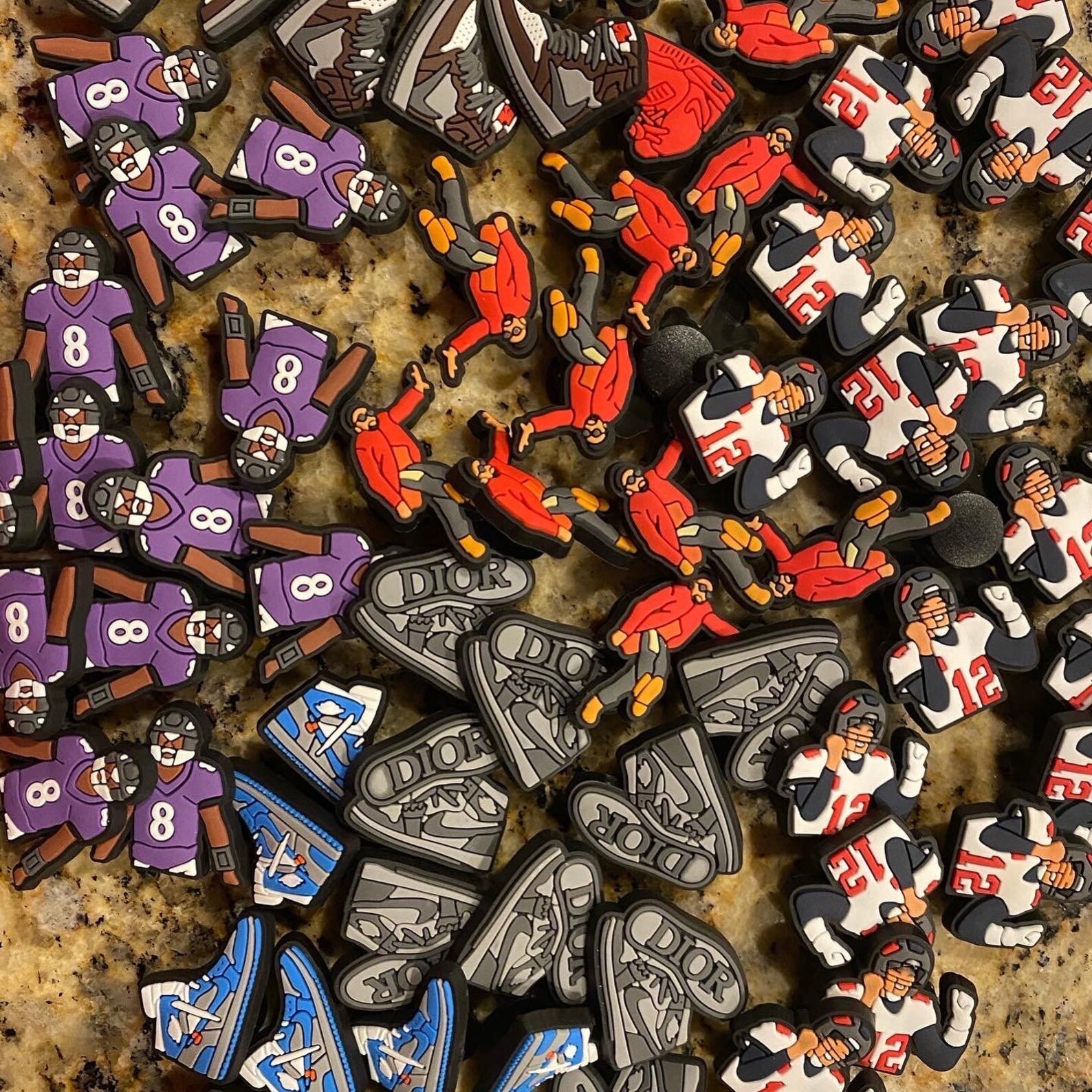 Blue Sneaker Rubber Charms for Crocs off White Etsy