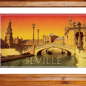 Seville Art Print: Vintage style, Minimalist travel poster