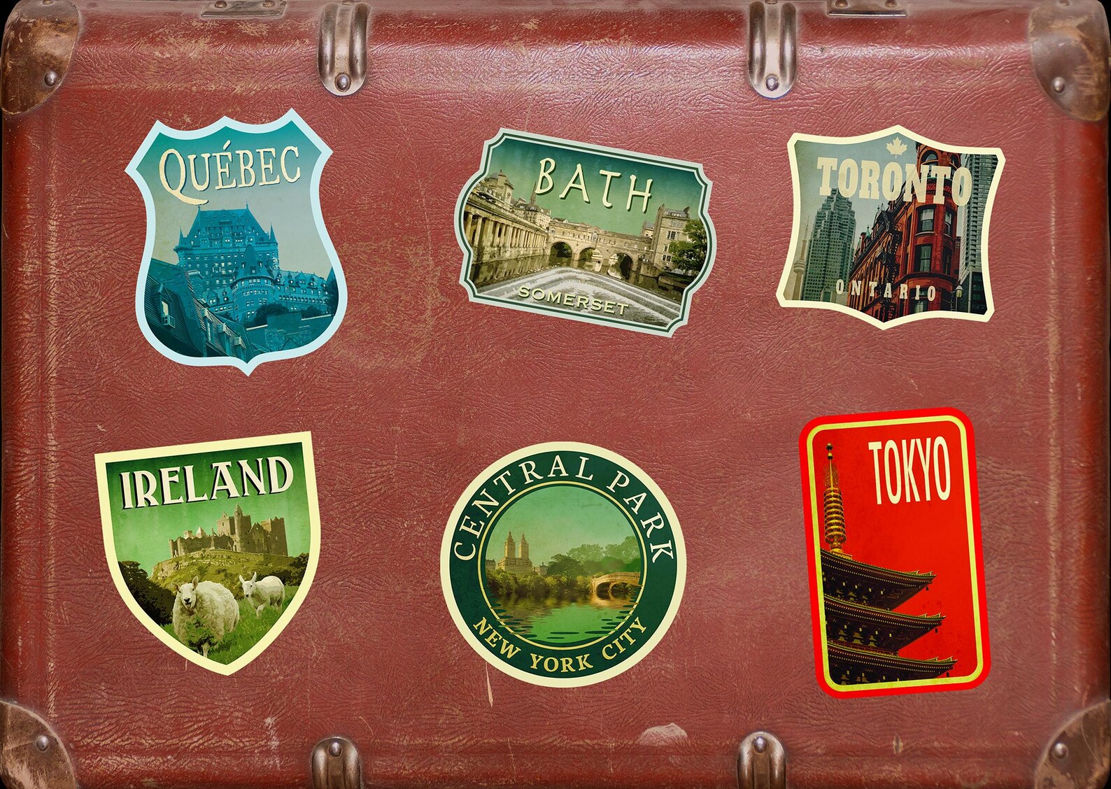 Bath England Travel Sticker: Vintage Suitcase Decal - Etsy