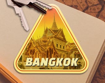 Bangkok Travel Sticker: Vintage-style Thailand Decal