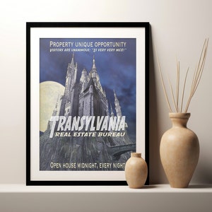 Transylvania Travel Poster: Vintage Romania Art Print