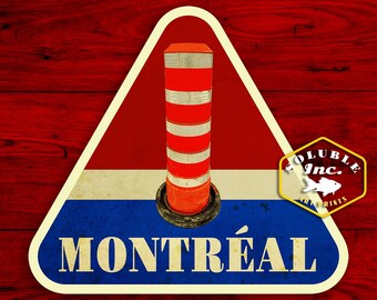 Montréal Travel sticker, Suitcase stickers, Vintage poster style, Laptop decal, gift