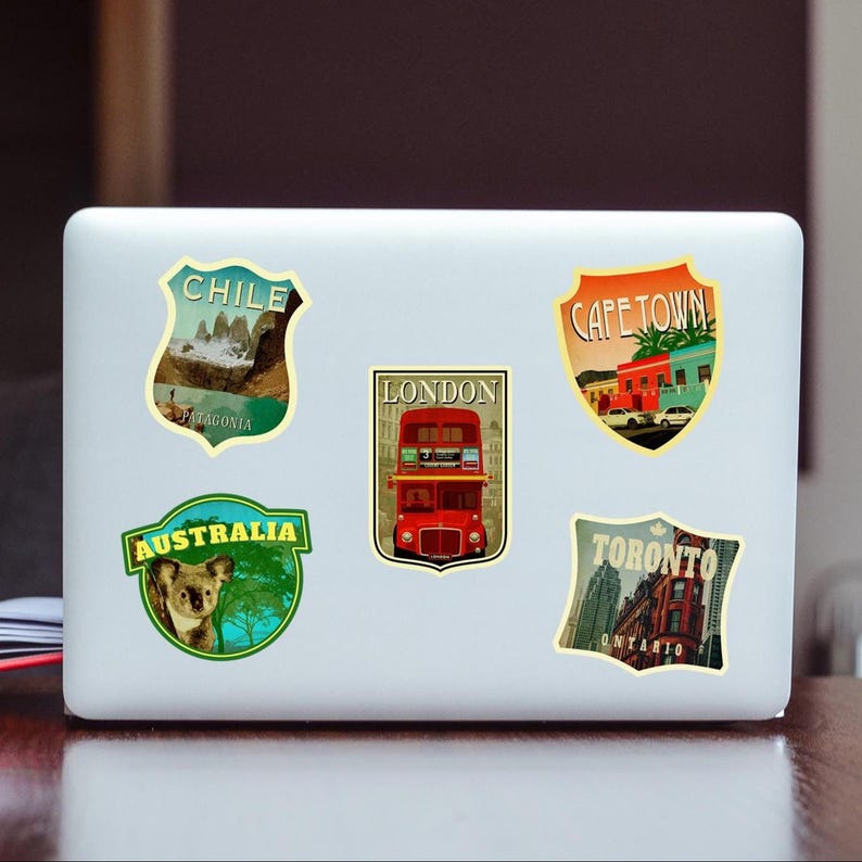 London Travel Sticker: Vintage style England Suitcase Decal image 6