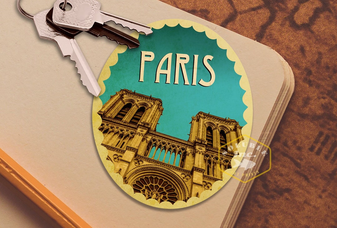 Paris Travel Sticker, Vintage Style Decal for Suitcase, Laptop, Car or ...