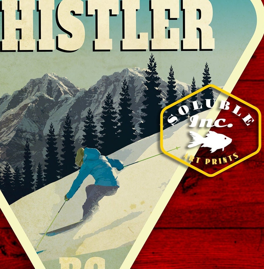 Adesivo Da Viaggio Whistler Canada, Decalcomania In Stile Vintage Per Valigia, Bagaglio, Laptop O Bottiglia D'acqua - Italia - Foto 2