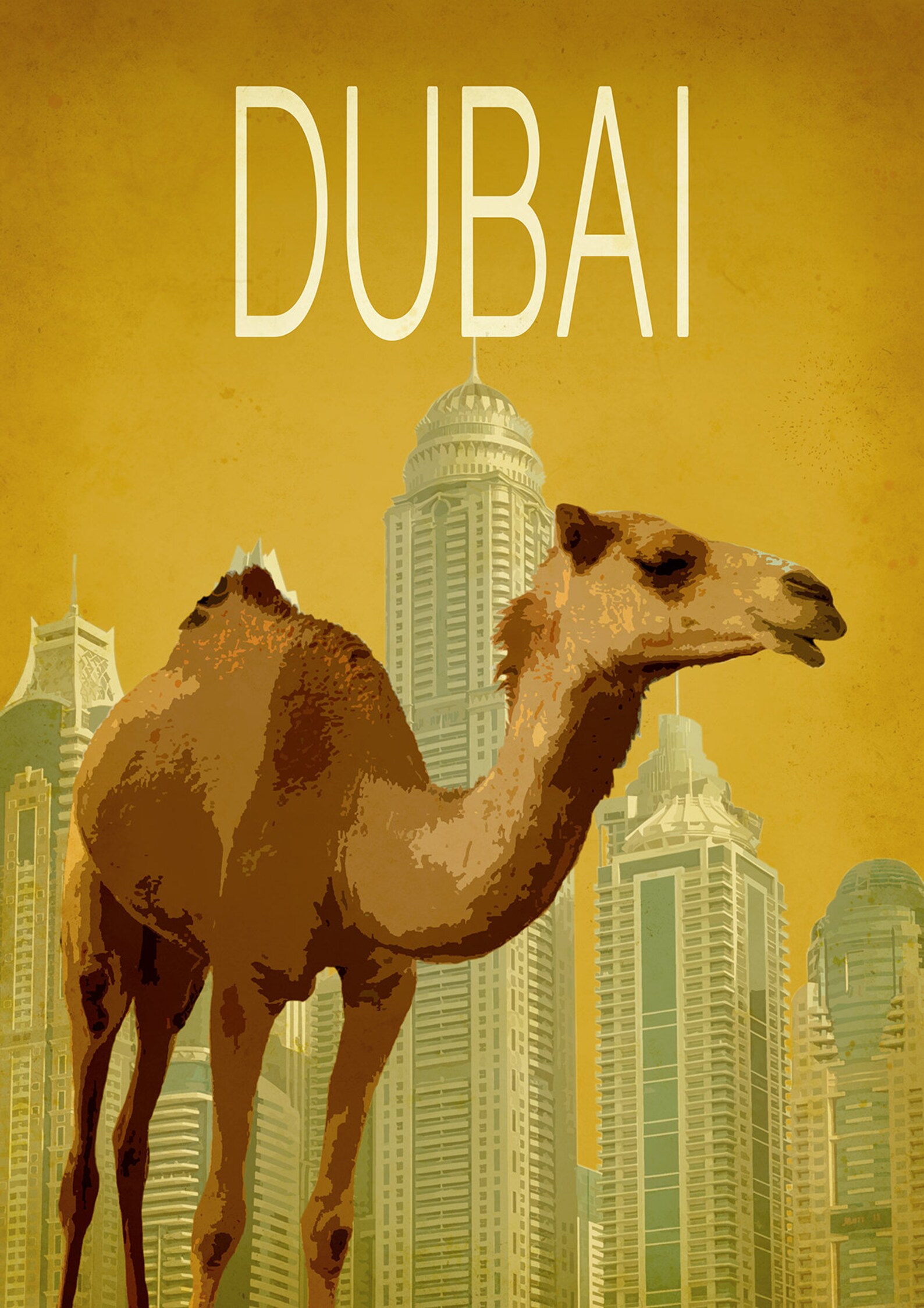Dubai Travel Poster Dubai Poster Dubai Print Travel Etsy UK
