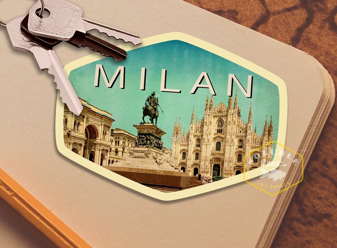 Milan Written Sticker Milan Italy Travel Sticker: Vintage Luggage Decal - Etsy