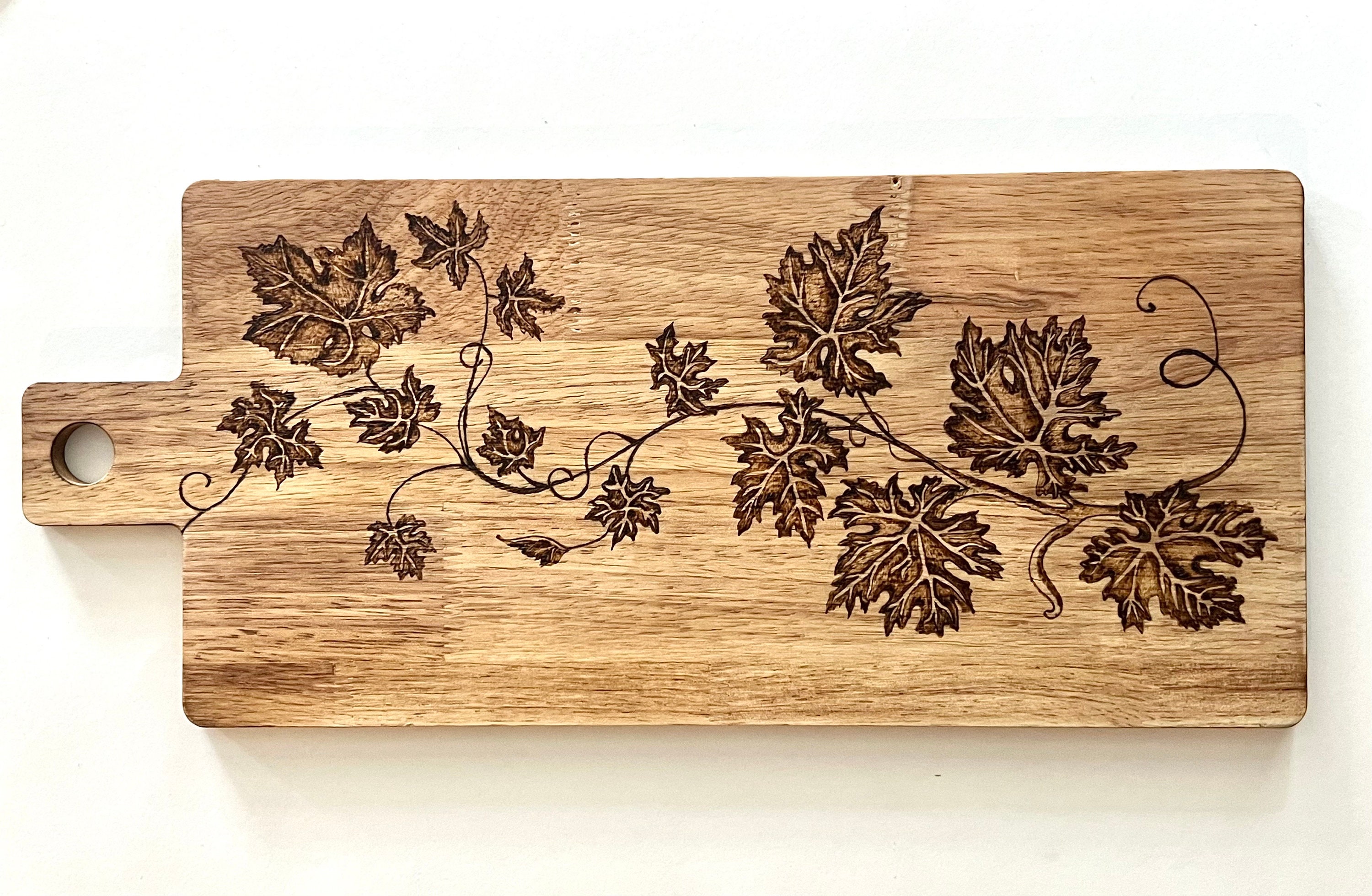 Grape Vine thin leaf Cutting Board – Mountain View Wood Works