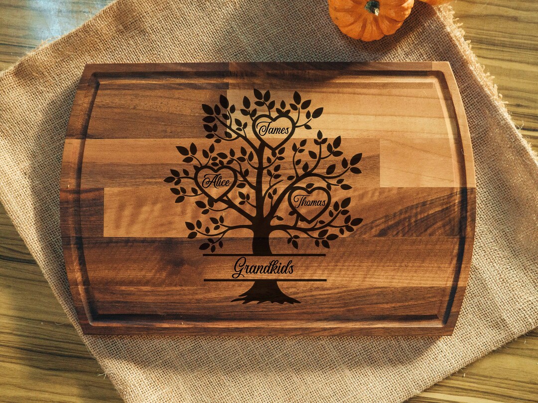 Family Tree Cutting Board Personalized Cutting Board Custom Etsy
