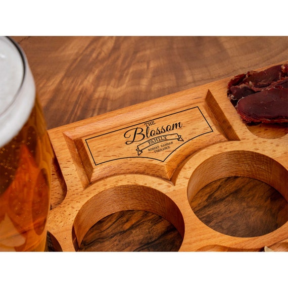 Wooden Serving Tray Flight Board Beer Flight Serving Tray image 7