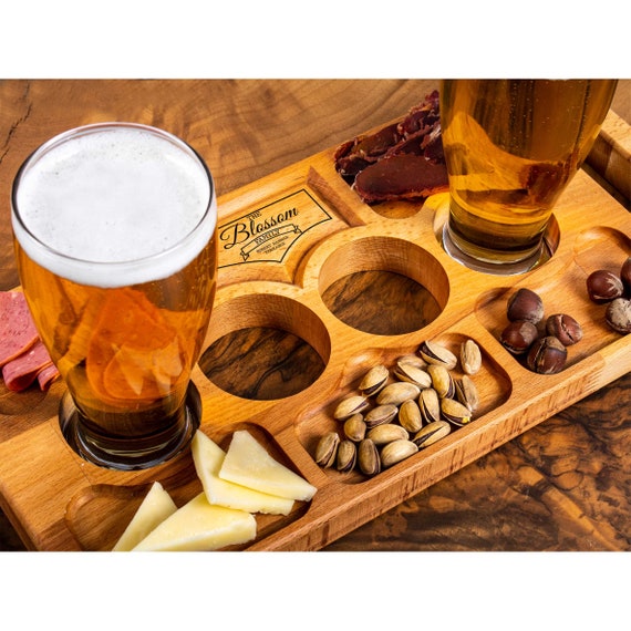 Wooden Serving Tray Flight Board Beer Flight Serving Tray image 2