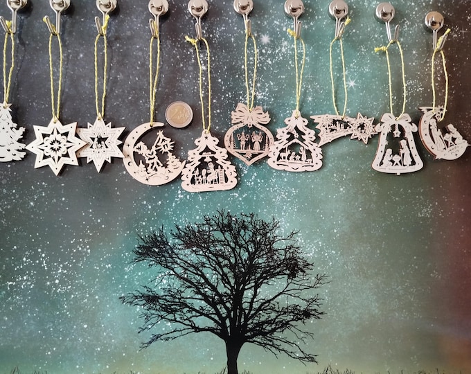 Christmas pendants for hanging on the Christmas tree, Christmas bouquet (approx. 6 cm - 9 cm) for celebrations, gifts, (without electricity) new range!!!!!!