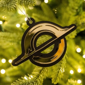 Black hole Gargantua Themed Keychain Ornament for Holidays Christmas Tree Decoration | Science Space Physics NASA JWST Space Topper 1