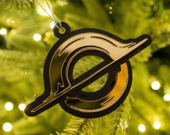 Black hole Gargantua Themed Keychain Ornament for Holidays Christmas Tree Decoration | Science Space Physics NASA JWST Space Topper 1