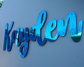 Custom Mirror Acrylic Name Sign / Custom Name Sign | Silver | Gold | Rose Gold 2