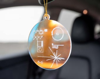 Voyager Golden Record Themed Ornament in Iridescent Colorway! Christmas Tree Decoration | Science Space Physics NASA JWST Space  1 Gift