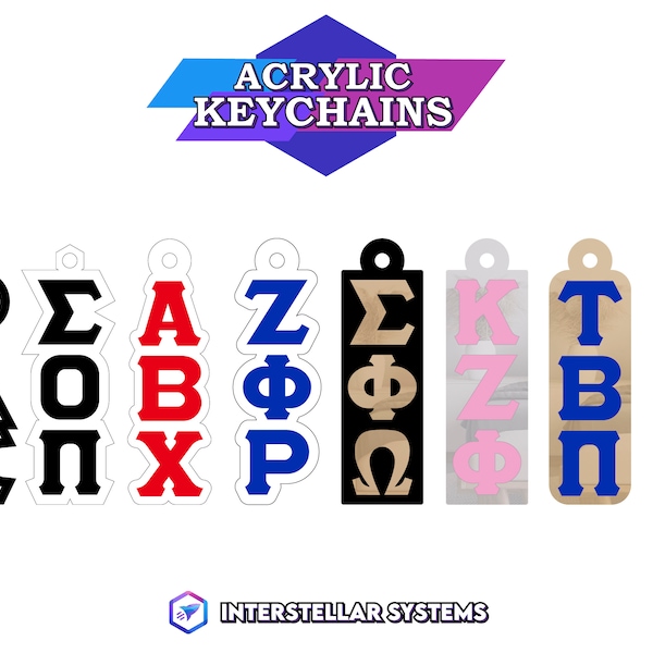 Custom Keychain for Greek  Fraternity Sorority Letters Mirror Gift, Accessories, Greek Stuff mirrored acrylic customized personalized2