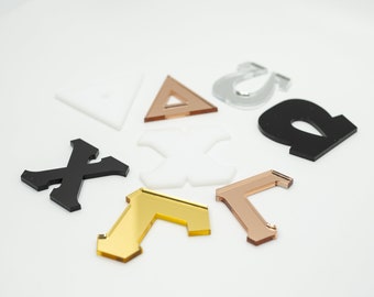 Acrylic Greek Alphabet Letter Word for Greek Fraternity Sorority Art Craft Interstellar Paddle Paddles Mirrored Acrylic 1
