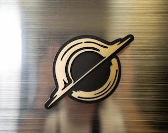 Gold Metallic Black Hole Fridge Magnet | Interstellar Space Gift | NASA Science Collectible | Cosmic Decor | Astronomy Keepsake