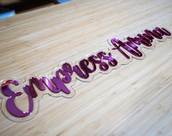 Personalized Acrylic Name Sign | Any Font | Nursery Name Sign | Baby Sign Custom Mirror Acrylic | Wedding | Wall Art | Two Tone Double Layer