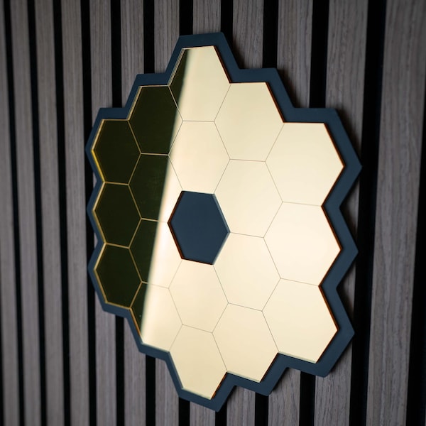 James Webb Space Telescope Themed Mirror Wall Art, FREE Shipping over 35! Science Space Physics NASA jwst 1 GIFT for house office! Usa