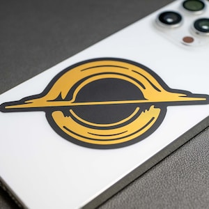 Black Hole Gold Foil Sticker Celestial Astronomy Decal Nasa jwst Space Vinyl | Waterproof Cosmic Gift gargantua interstellar FREE SHIPPING