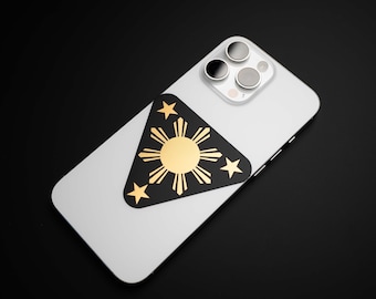 Filipino Sun and Stars Araw Themed Sticker Decal  Premium Gold Foil | pinoy | araw  filipino sun and stars  filipino pride [FREE SHIPPING!]