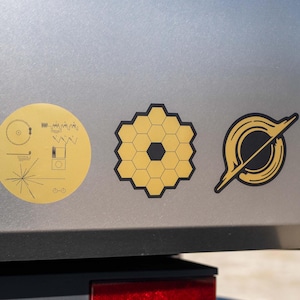 Gold Foil Space Stickers | 3-Pack Celestial Sticker Set | Physics, Science, Universe, Cosmos, and Galaxy Decals Nasa Jpl Esa FREE SHIPPING