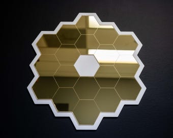 Mirror Wall Art Inspired by the James Webb Space Telescope -  Gift for Home or Office Decor, Celebrating Science, Space, Physics, and NASA