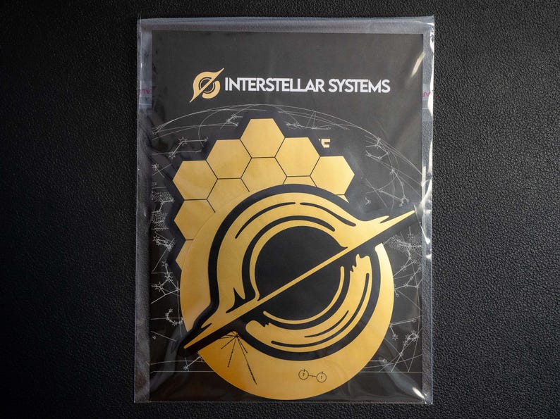 Gold Foil Space Stickers | 3-Pack Celestial Sticker Set | Physics, Science, Universe, Cosmos, and Galaxy Decals Nasa Jpl Esa FREE SHIPPING image 3