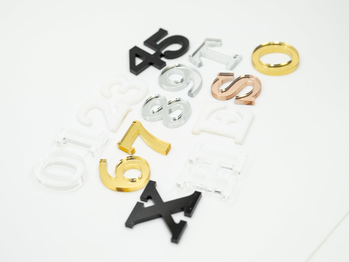 Custom Any Font Numbers and Letters Acrylic for Arts Crafts Street ...