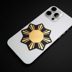 Filipino Sun Araw Themed Sticker Decal Premium Gold Foil | pinoy | araw | filipino sun and stars | filipino pride Radiant [FREE SHIPPING!]
