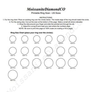 Printable Ring Sizer: US Sizes, DIY Ring Measurement (PDF Download)