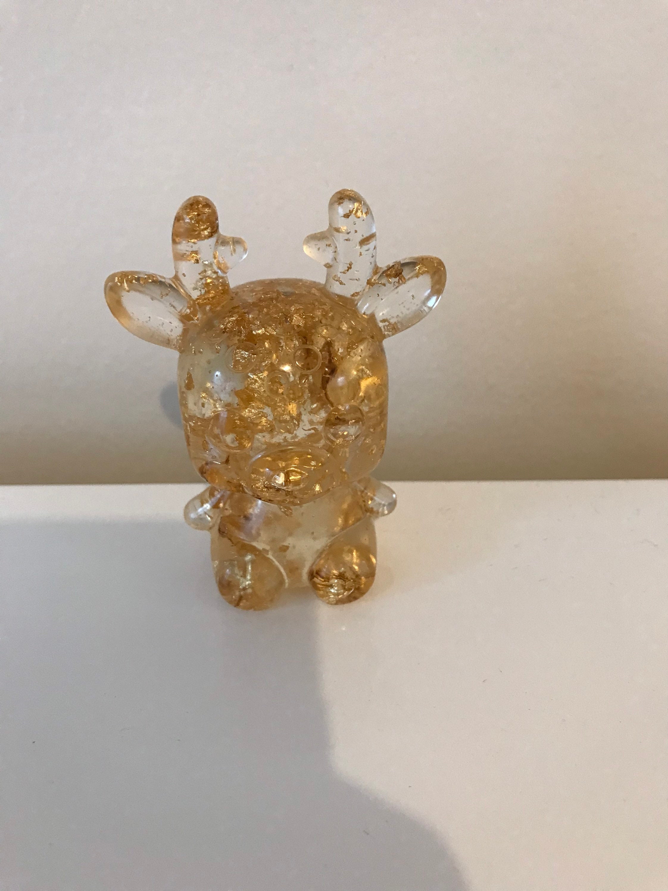 Cerf en Feuille d'or ou Argent