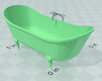 3d print download. clawfoot bathtub STL digital design for 3d printing(NOT for RESALE)