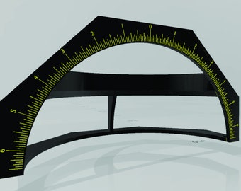 3D print (DOWNLOAD) Bowling ball span ruler 3d print design for 3d printing.(NOT for Resale)