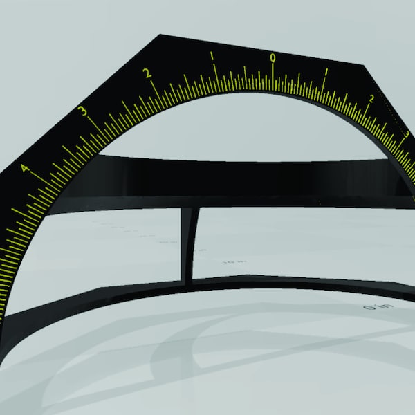 3D print (DOWNLOAD) Bowling ball span ruler 3d print design.