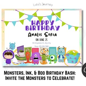 Fiesta de cumpleaños de Monsters, Ink, & Boo: ¡Invita a los monstruos a celebrar!