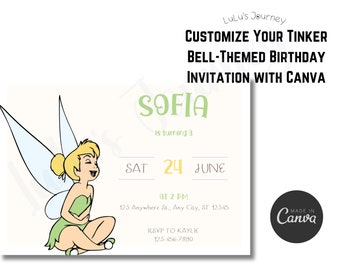 Customize Your Tinker Bell-Themed Birthday Invitation with Canva